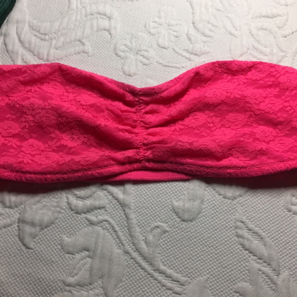 Med bandeau hot pink bra Victoria’s Secret